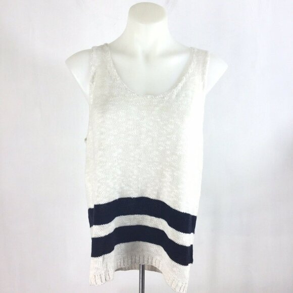 A Loves A Tank Top Sweater Ivory Navy Stripe - Picture 1 of 8